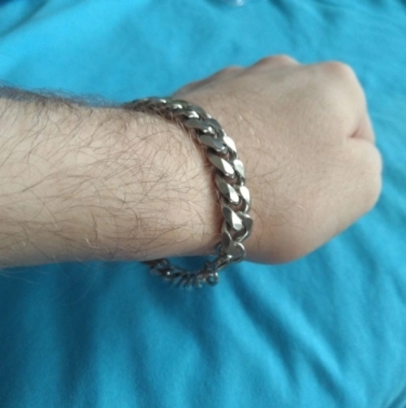 Men's stainless steel link 🔗 chain bracelet - Picture 4 of 4